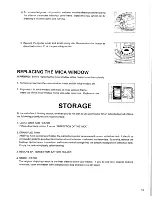 Preview for 16 page of Toyostove WC-105 Operating And Maintenance Instructions Manual