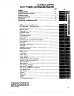 Preview for 3 page of Toyota 1990 Supra MA70 Series Wiring Diagram