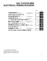 Предварительный просмотр 2 страницы Toyota 1991 MR2 Wiring Diagram