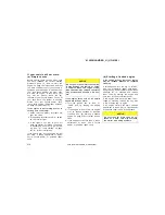 Предварительный просмотр 210 страницы Toyota 2001 HIGHLANDER Owner'S Manual