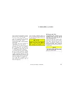 Предварительный просмотр 267 страницы Toyota 2001 HIGHLANDER Owner'S Manual