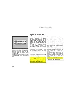 Предварительный просмотр 274 страницы Toyota 2006 Matrix Operating Manual