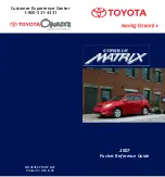 Toyota 2007 Matrix Owner'S Manual preview