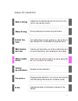 Preview for 7 page of Toyota 2011 Matrix Owner'S Manual