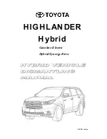 Предварительный просмотр 1 страницы Toyota 2014 HIGHLANDER GVU58 Series Dismantling Manual