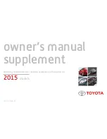 Preview for 1 page of Toyota 2015 Automobile Owner'S Manual Supplement