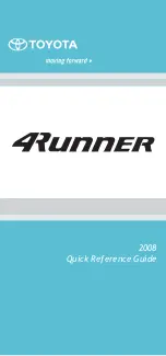 Preview for 1 page of Toyota 4Runner 2008 Quick Reference Manual