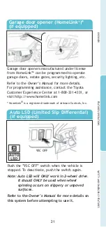 Preview for 23 page of Toyota 4Runner 2008 Quick Reference Manual