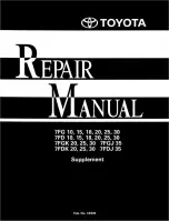 Preview for 1 page of Toyota 7FD 10 Repair Manual