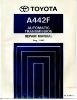 Preview for 1 page of Toyota A442F Repair Manual