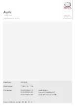 Preview for 1 page of Toyota Auris TAS200 2012 Installation Instructions Manual