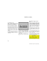 Preview for 274 page of Toyota AVALON 2005 Operating Manual