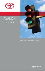 Toyota Avalon 2017 Quick Reference Manual предпросмотр