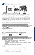 Preview for 35 page of Toyota Avalon 2017 Quick Reference Manual