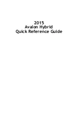 Toyota Avalon Hybrid 2015 Quick Reference Manual preview