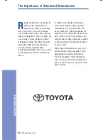 Предварительный просмотр 35 страницы Toyota AVALON HYBRID Warranty & Maintenance Manual