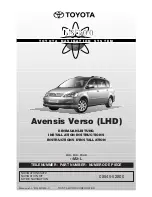 Toyota Avensis VersoTNS300 Installation Instructions Manual предпросмотр