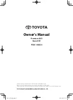 Toyota Basic AVX Owner'S Manual preview