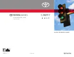 Предварительный просмотр 1 страницы Toyota Camry 2017 Quick Reference Manual