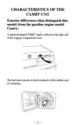 Предварительный просмотр 4 страницы Toyota CAMRY CNG Emergency Response Manual