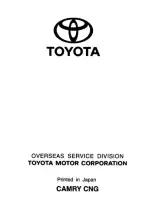 Предварительный просмотр 12 страницы Toyota CAMRY CNG Emergency Response Manual