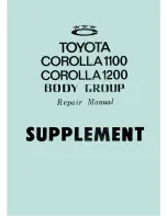 Preview for 1 page of Toyota Corolla 1100 Supplemental Repair Manual