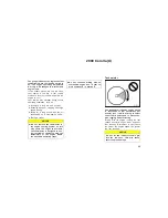 Предварительный просмотр 85 страницы Toyota Corolla 2000 Operating Manual