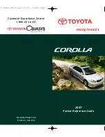 Предварительный просмотр 1 страницы Toyota Corolla 2007 Pocket Reference Manual