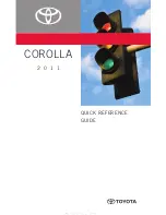 Предварительный просмотр 20 страницы Toyota COROLLA 2011 Quick Reference Manual