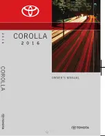 Toyota Corolla 2016 Owner'S Manual preview