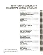 Preview for 2 page of Toyota Corolla FR AE86L Series 1987 Wiring Diagram