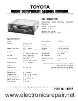 Preview for 1 page of Toyota CQ-SS0070F Service Manual