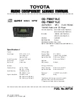 Preview for 1 page of Toyota CQ-TS6670LC Service Manual