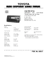 Preview for 1 page of Toyota CQ-TS7471A Service Manual