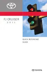 Toyota FJ CRUISER - DATASHEET 2011 Quick Reference Manual preview