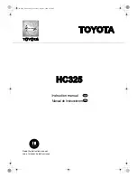 Toyota HC325 Instruction Manual предпросмотр