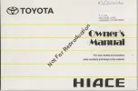 Toyota HIACE 2006 Owner'S Manual preview