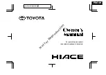 Toyota Hiace Owner'S Manual предпросмотр