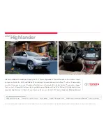 Toyota Highlander 2012 Brochure & Specs preview