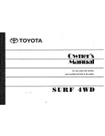 Toyota HILUX SURF 4WD Manual preview