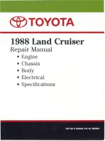 Preview for 1 page of Toyota Land Cruiser 1988 Repair Manual