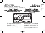 Preview for 1 page of Toyota PT546-52121 Owner'S Manual