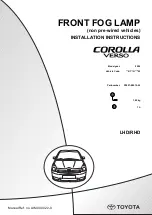 Preview for 1 page of Toyota PZ457-E8510-00 Installation Instructions Manual