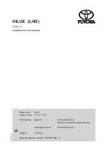 Preview for 1 page of Toyota PZ464-00133-A0 Installation Instructions Manual