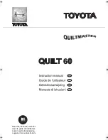 Preview for 1 page of Toyota Quiltmaster QUILT 60 Manual