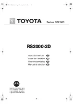 Предварительный просмотр 2 страницы Toyota RS2000-2D Instruction Manual