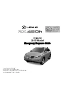 Toyota RX450h 2010 Emergency Response Manual предпросмотр