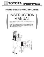 Предварительный просмотр 1 страницы Toyota SP100 Series Instruction Manual