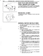 Preview for 6 page of Toyota Tercel 1985 Repair Manual