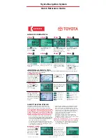 Toyota Toyota navigation system Quick Reference Manual preview